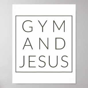 Fitnessstudio und Jesus  Poster