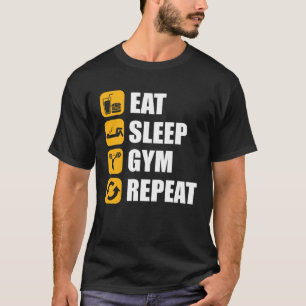Fitnessstudio Workout Motivationszitat Iss Schlaf T-Shirt