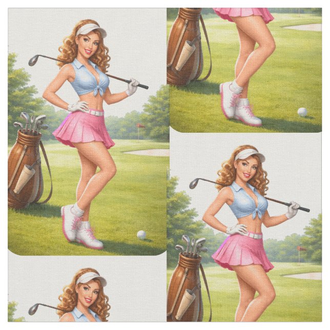 Fitte Golferin Thunder_Cove Stoff (Nahaufnahme)