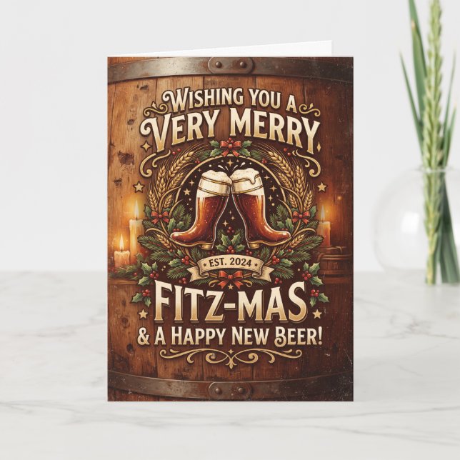 Fitz-mas-Bier-Weihnachtskarte Karte (Vorderseite)