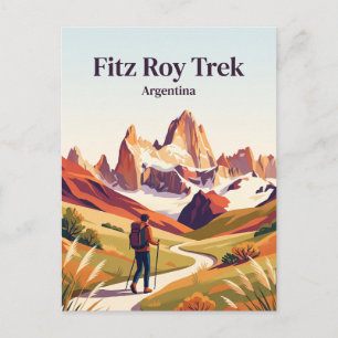 Fitz Roy Trek El Chaltén Argentinien Postkarte