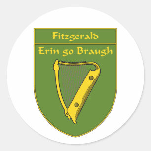 Fitzgerald 1798 Flaggen-Schild Runder Aufkleber