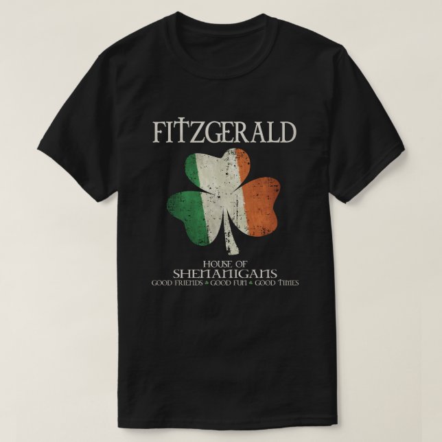 Fitzgerald Familienname Irland T-Shirt (Design vorne)