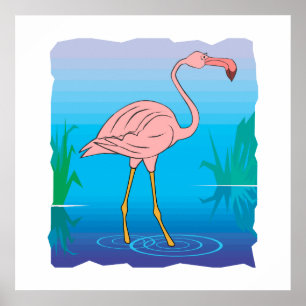 Fitzgerald Flamingo Poster