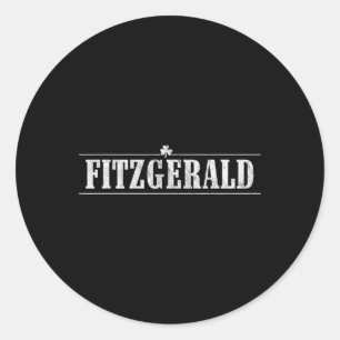 Fitzgerald Irish Name St Patricks Day Family Match Runder Aufkleber