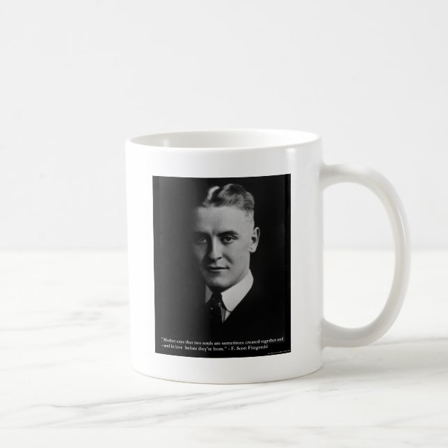 Fitzgerald "Two Souls" & Quote T-Shirts & Geschenk Kaffeetasse (Rechts)