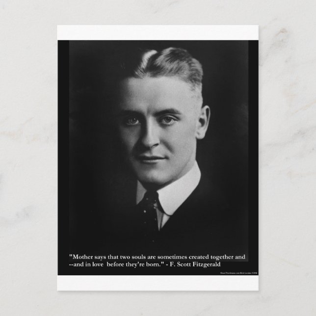 Fitzgerald "Two Souls" & Quote T-Shirts & Geschenk Postkarte (Vorderseite)