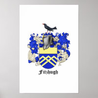 Fitzhugh Family Heraldry Poster 1