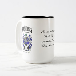 Fitzpatrick Familienwappen, Translation & Meaning Zweifarbige Tasse