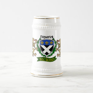 Fitzpatrick Irish Shield Beer Stein Bierglas