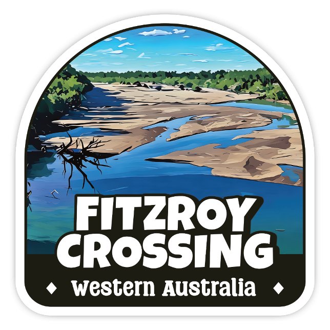 Fitzroy Crossing, Western Australien Sticker (Fitzroy Crossing Western Australia arch sticker)