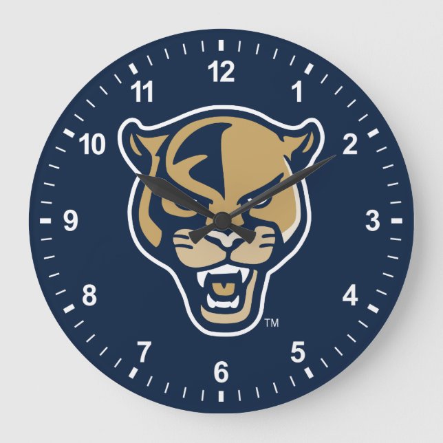 FIU Panther Head Große Wanduhr (Vorderseite)