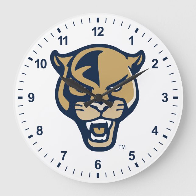 FIU Panther Head Große Wanduhr (Vorderseite)