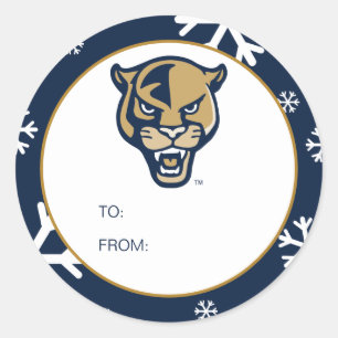 FIU-Panther - Weihnachten Runder Aufkleber