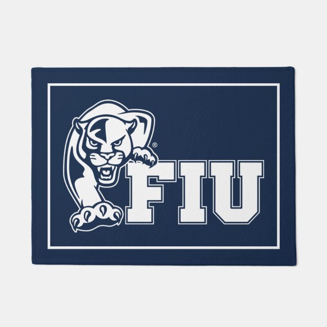 FIU-Panther - weißes Logo Fußmatte (Vorderseite)