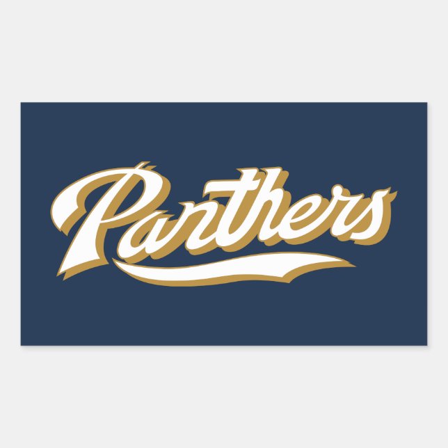 FIU Panthers Script Rechteckiger Aufkleber (Vorderseite)
