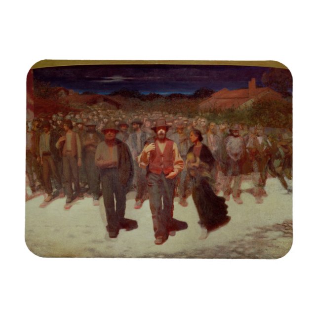 Fiumana (Die menschliche Flut) 1895-96 (Öl auf Lei Magnet (Horizontal)