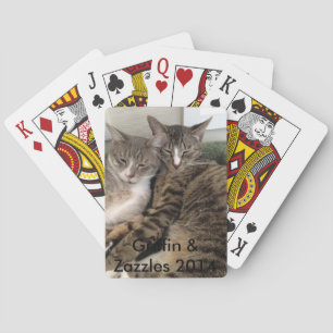 FIV cats playing cards-Griffin and Zazzles Spielkarten