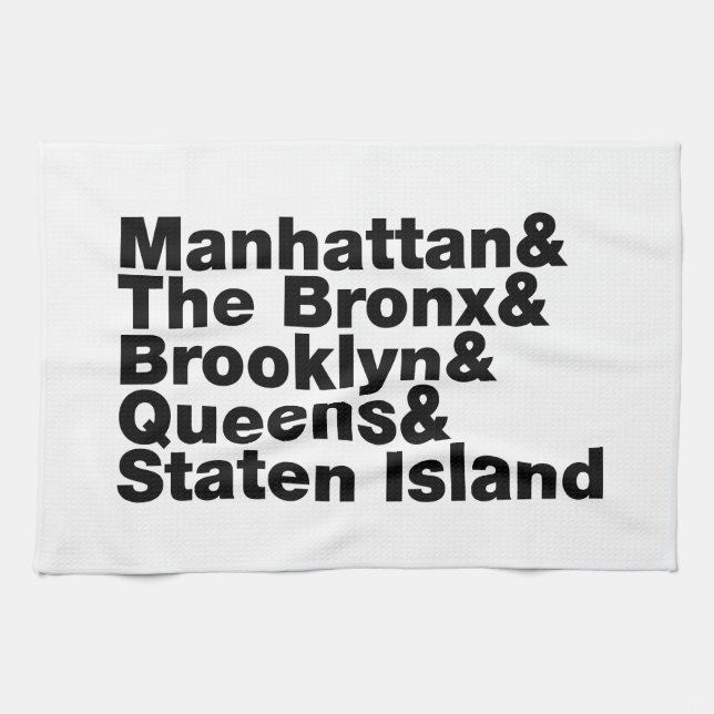 Five Boroughs ~ New York City Geschirrtuch (Horizontal)