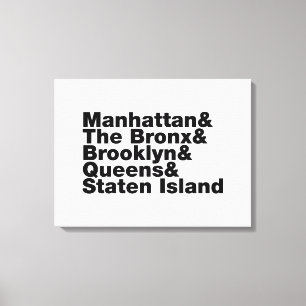 Five Boroughs ~ New York City Leinwanddruck