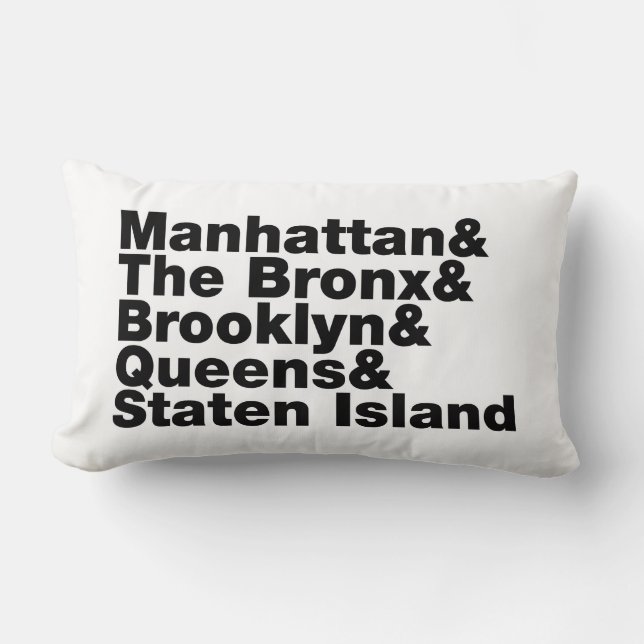 Five Boroughs ~ New York City Lendenkissen (Vorderseite)