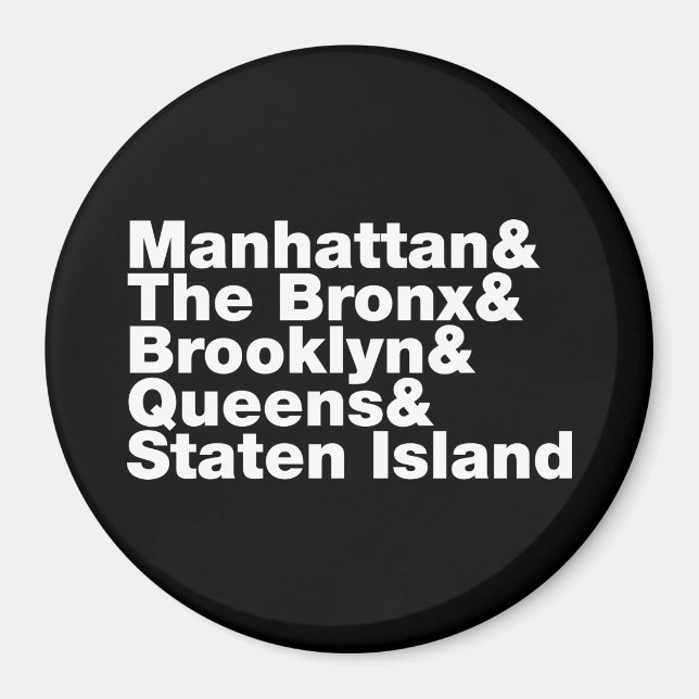 Five Boroughs ~ New York City Magnet (Vorne)