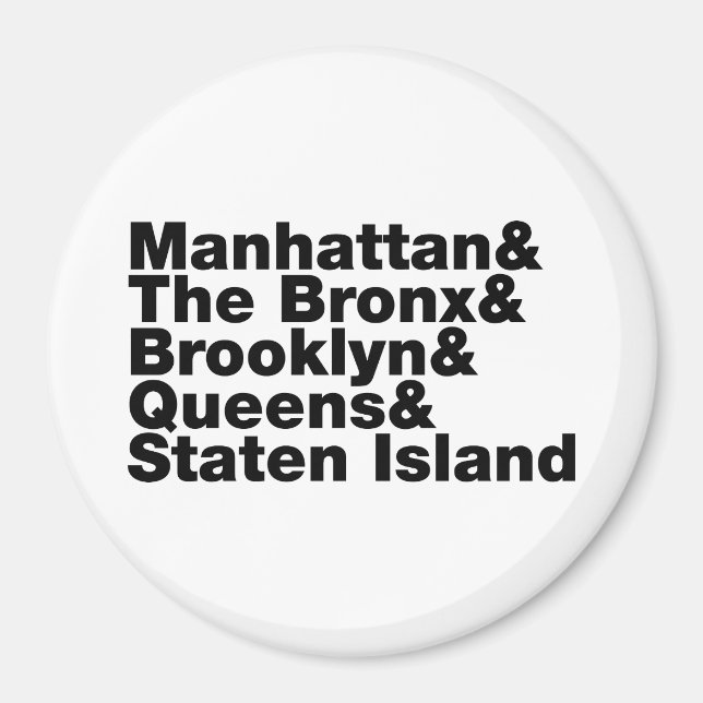 Five Boroughs ~ New York City Magnet (Vorne)