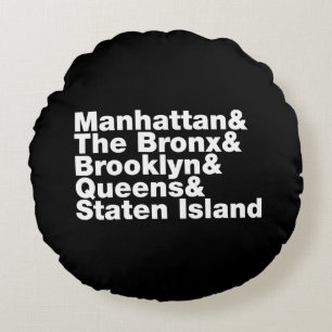 Five Boroughs ~ New York City Rundes Kissen