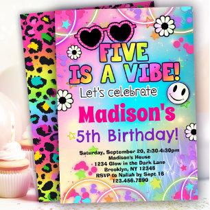 Five est une Vibe 5e anniversaire Invitation pour 
