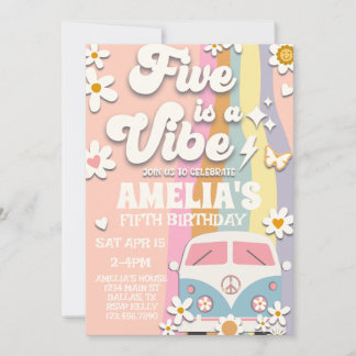 Five est une Vibe Super 5e anniversaire Invitation