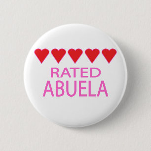 Five Heart Abuela Button