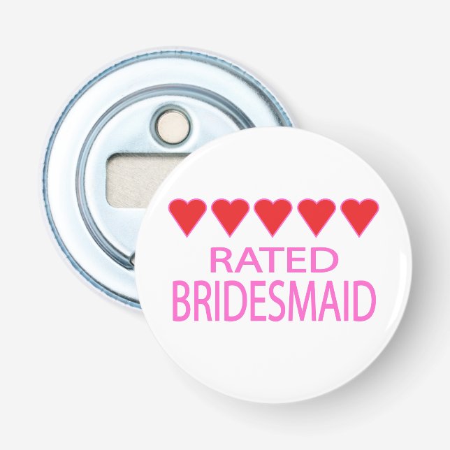Five Heart Bridesmaid Flaschenöffner (Vorderseite)
