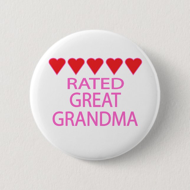 Five Heart Great Oma Button (Vorderseite)