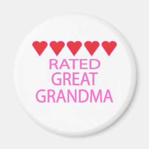 Five Heart Great Oma Magnet