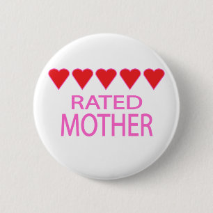 Five Heart Mutter Button