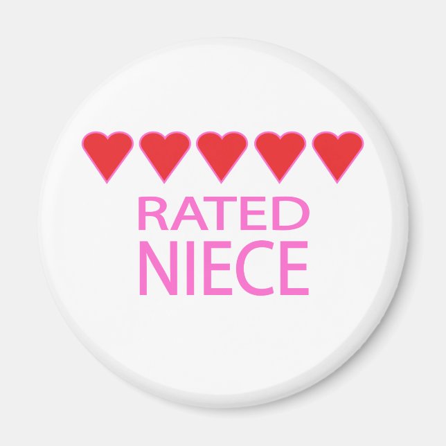 Five Heart Niece Magnet (Vorne)