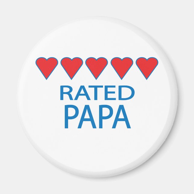 Five Heart Papa Magnet (Vorne)
