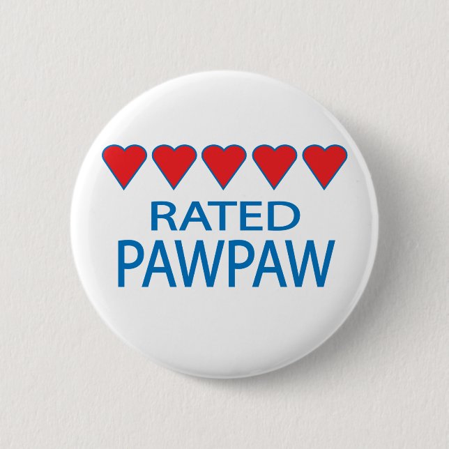 Five Heart PawPaw Button (Vorderseite)