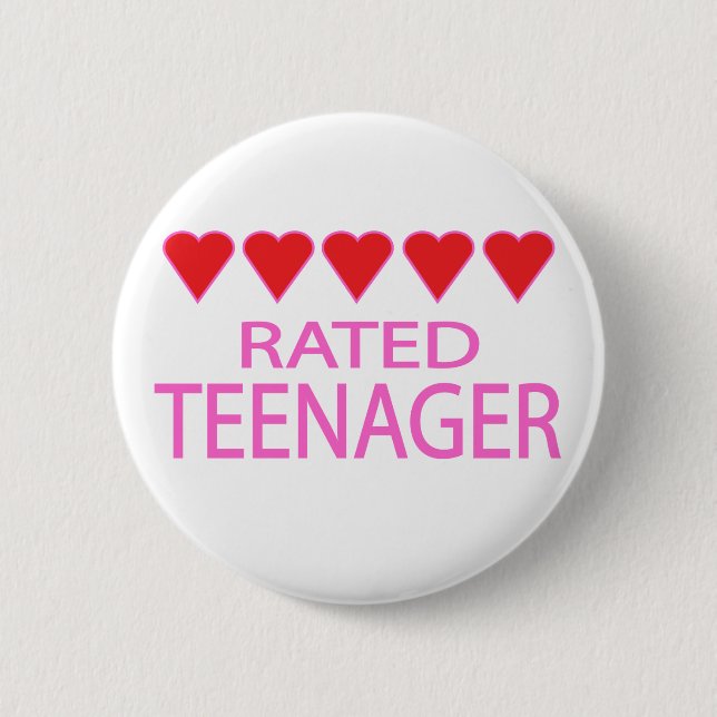 Five Heart Teenager Button (Vorderseite)