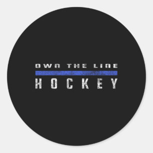 Five Hole Hockey Geschenke und Designs - Uni Kids Runder Aufkleber