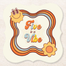 Five is a Vibe Retro Regenbogen Gänseblümchen 5. G