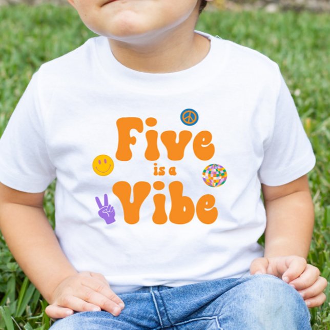 Five ist ein Vibe Retro 70's 5. Kleinkind T-shirt (Von Creator hochgeladen)