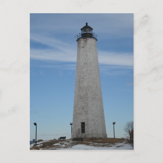 Five Mile Point Lighhouse New Haven CT Harbour Postkarte (Vorderseite)