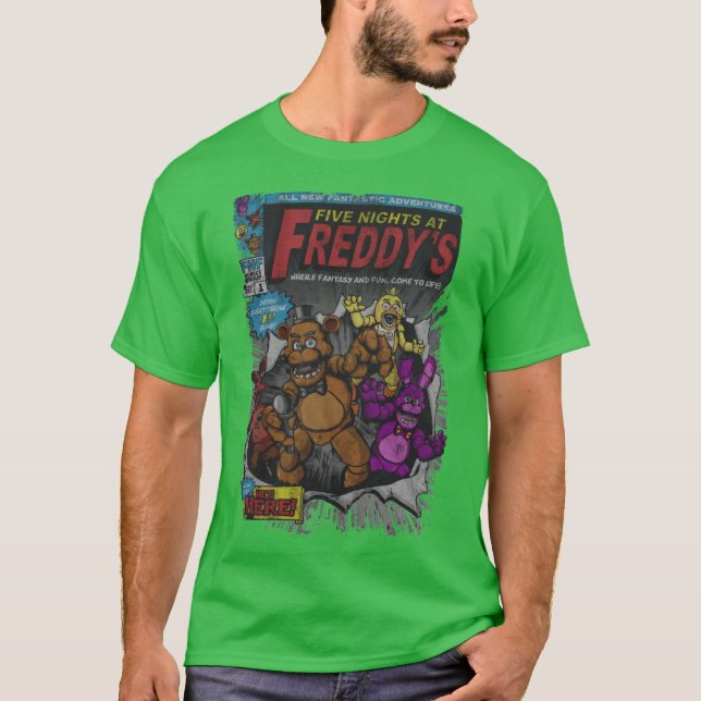 Five Nights at Freddys Comic-Freund T-Shirt (Vorderseite)