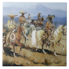 Five Vaqueros on Horseback von Edward Borein Fliese