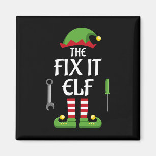 Fix It Elf Family Matching Group Weihnachten Magnet