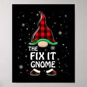 Fix It Gnome Buffalo Kariert Matching Family Chris Poster