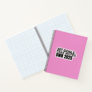 Fixez des objectifs. Prenez des notes. Cahier 2025