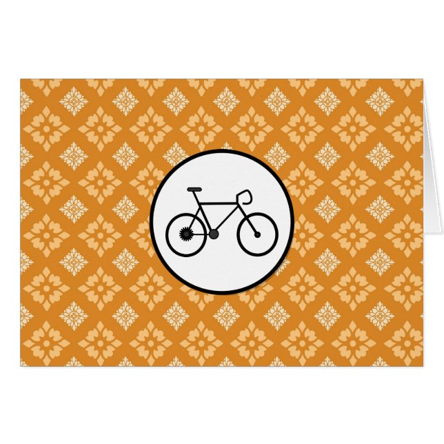 Fixie Bike Festgetriebefahrrad auf Orangenmuster (Vorderseite (Horizontal))