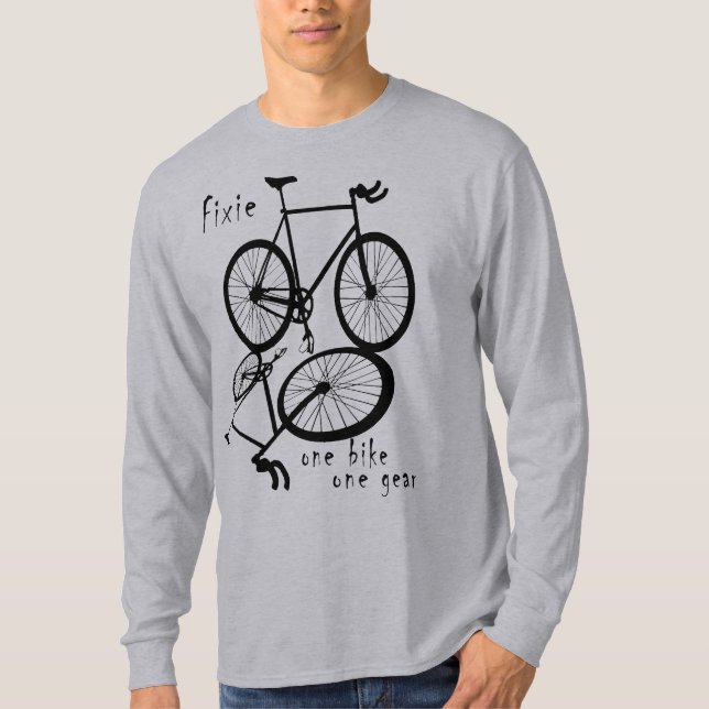 Fixie - ein Gang des Fahrrades eins T-Shirt (Vorderseite)